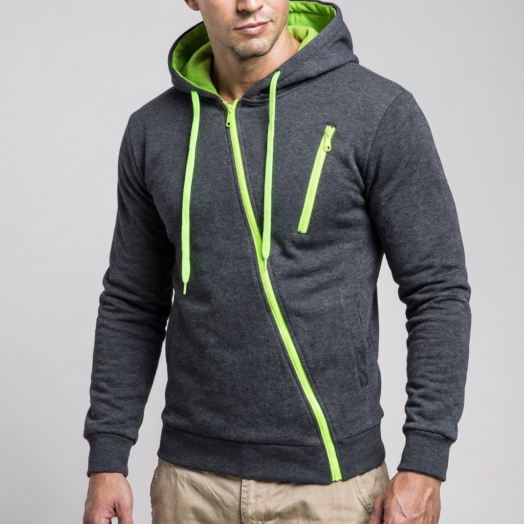 Men's Chest Pocket Hooded Training Jacket