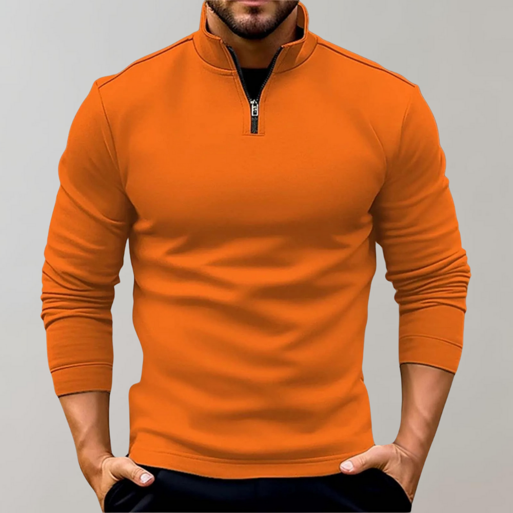 Men's Smart Fitted Half-Zip Knit Pullover