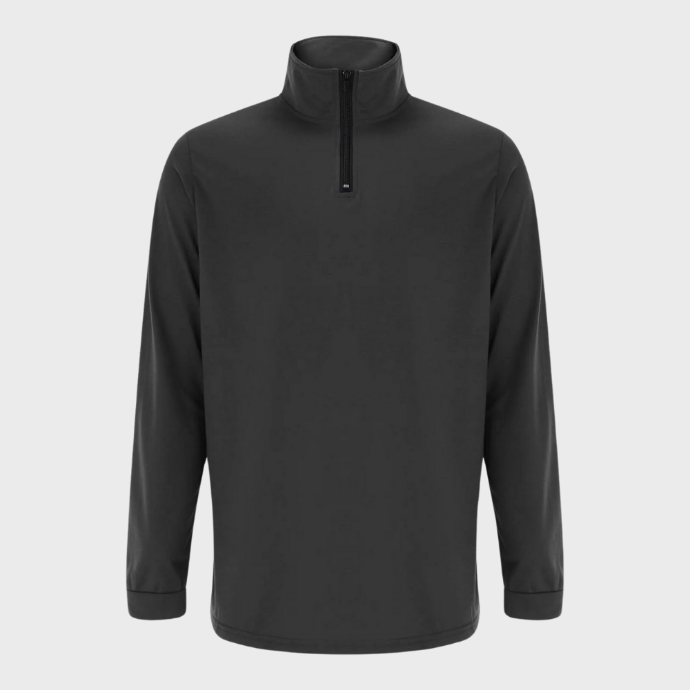 Men's Stand Collar Quarter-Zip Knit Jumper