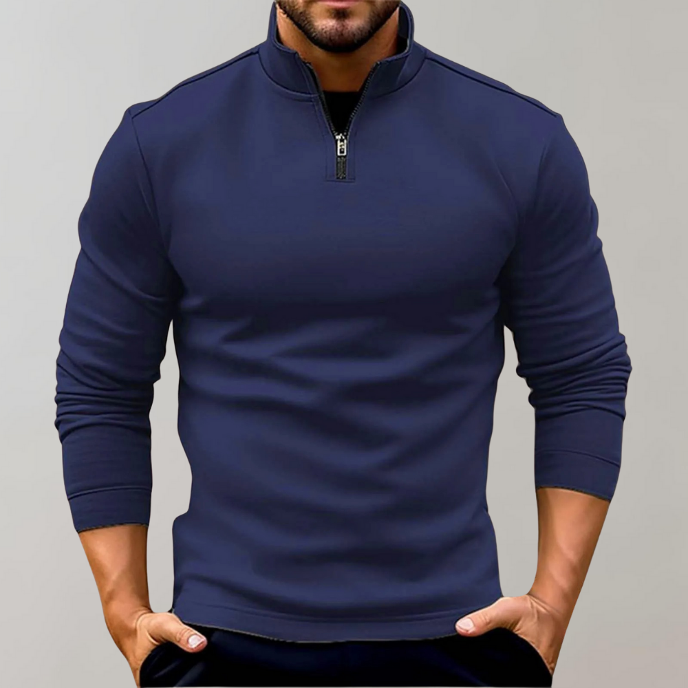 Men's Smart Fitted Half-Zip Knit Pullover