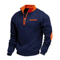 Men's Practical Quarter-Zip High-Collar Sweatshirt