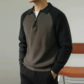 Men's Knitted Zip Neck Polo Pullover