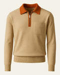 Men's Chest Pocket Collared Quarter-Zip Pullover