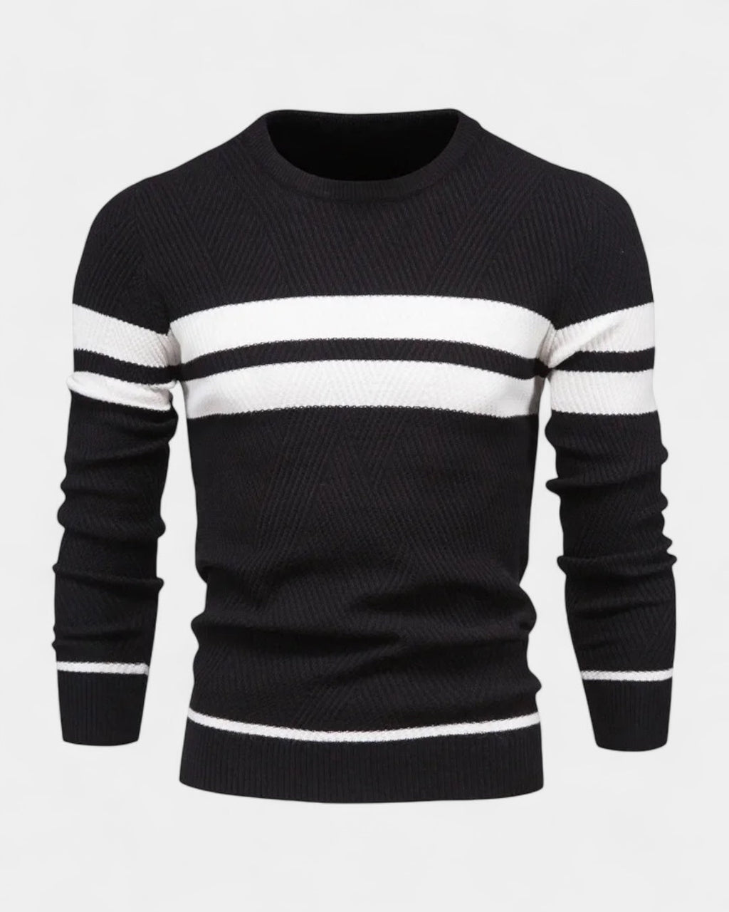 Men's Everyday Textured Knit Crew Neck Pullover