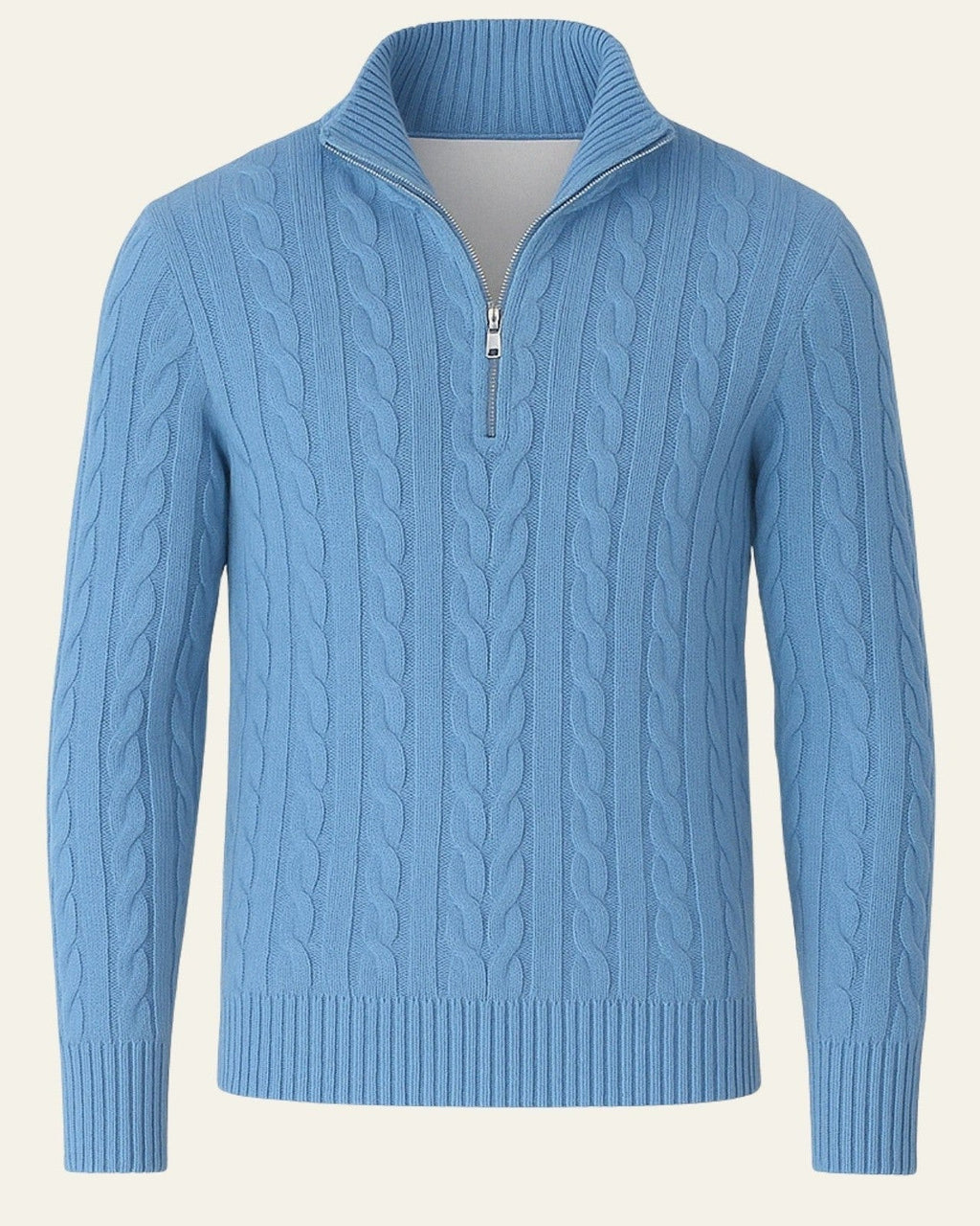 Men's Refined Half-Zip Cable Knit Pullover
