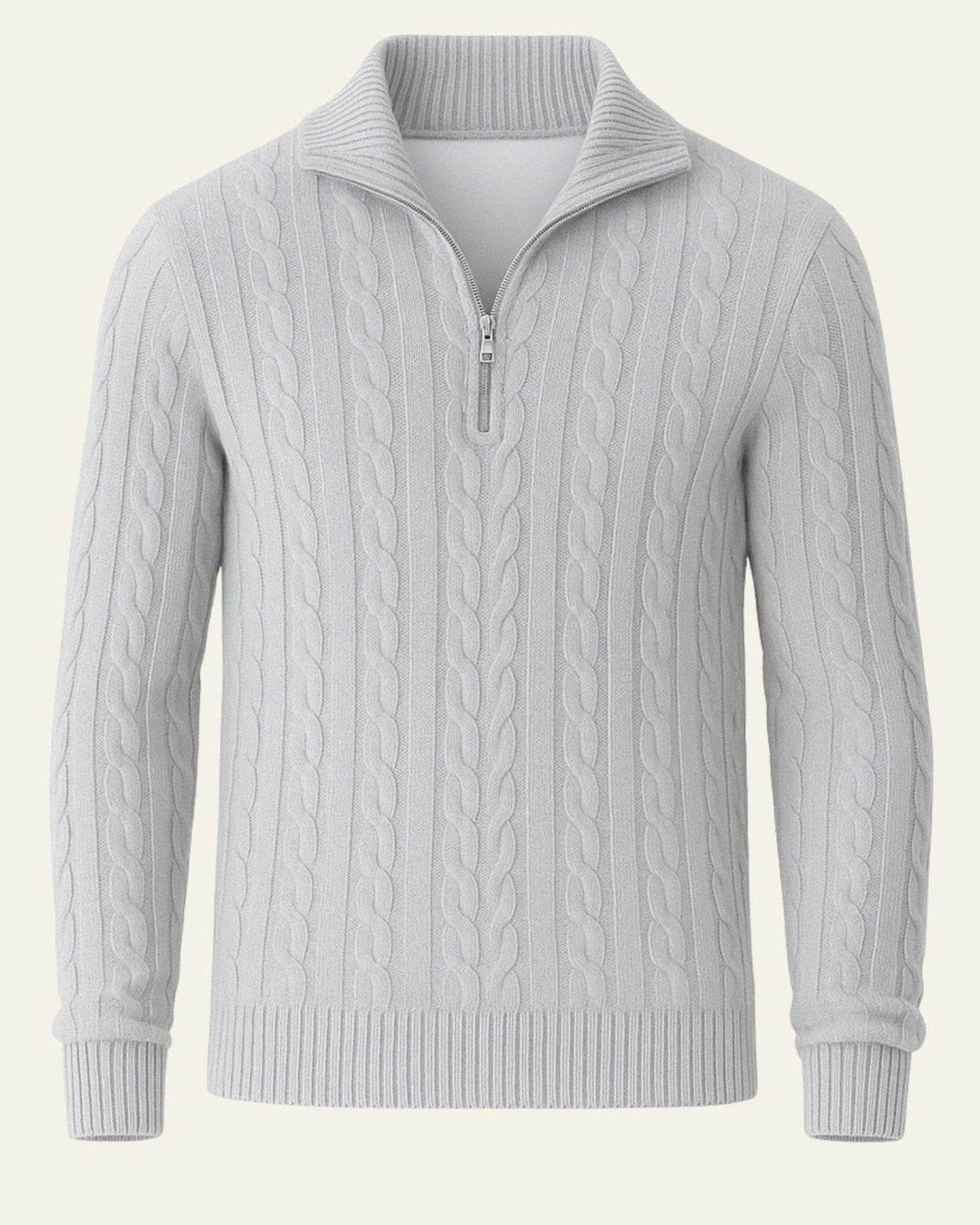 Men's Refined Half-Zip Cable Knit Pullover