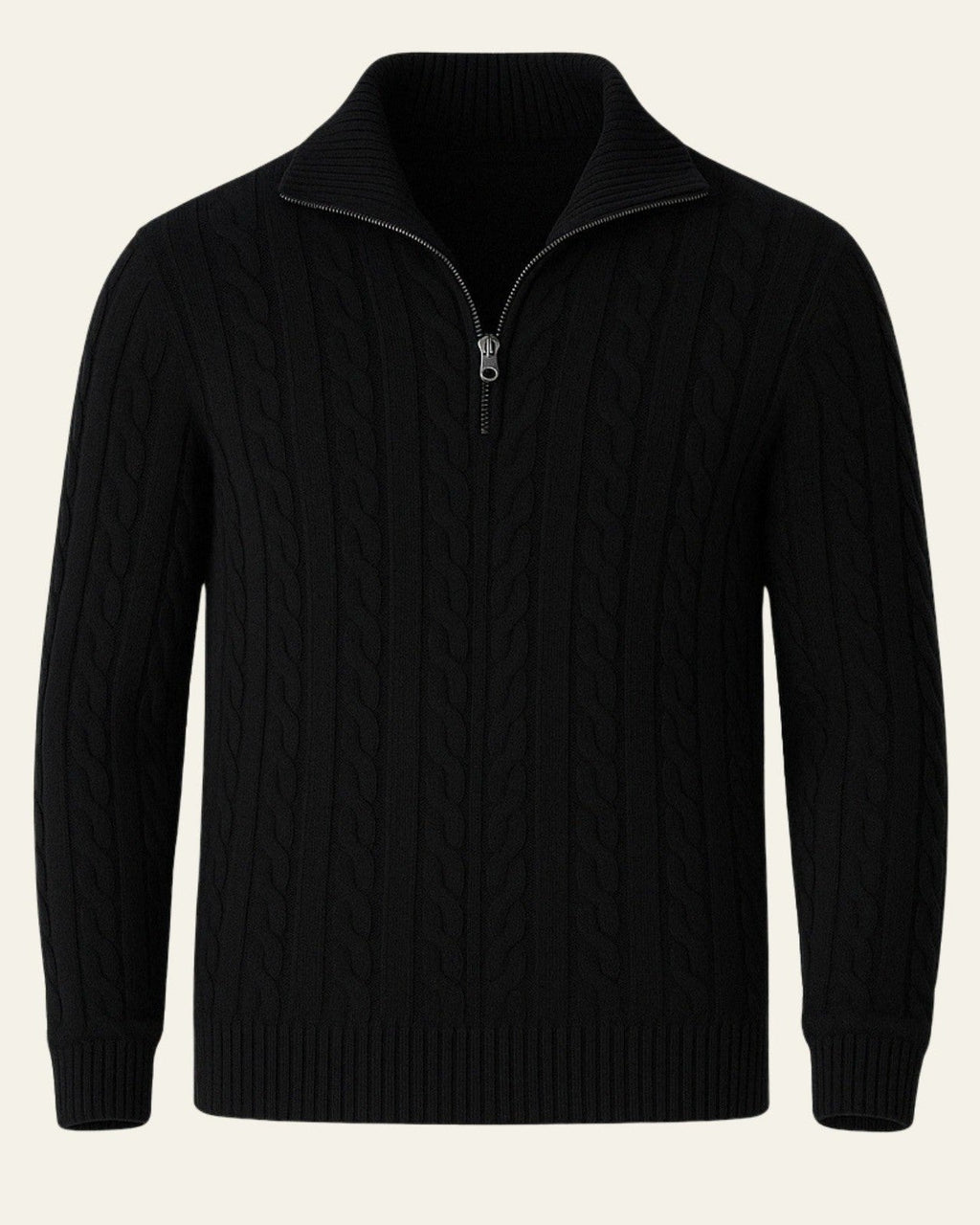Men's Refined Half-Zip Cable Knit Pullover