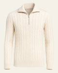 Men's Refined Half-Zip Cable Knit Pullover