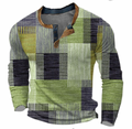 Men's Long Sleeve Knitted Henley Top