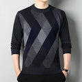 Men's Printed Knit Crew Neck Pullover