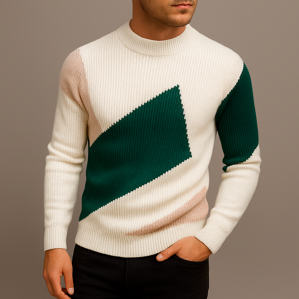 Men's Mock Neck Slim-Fit Knit Pullover