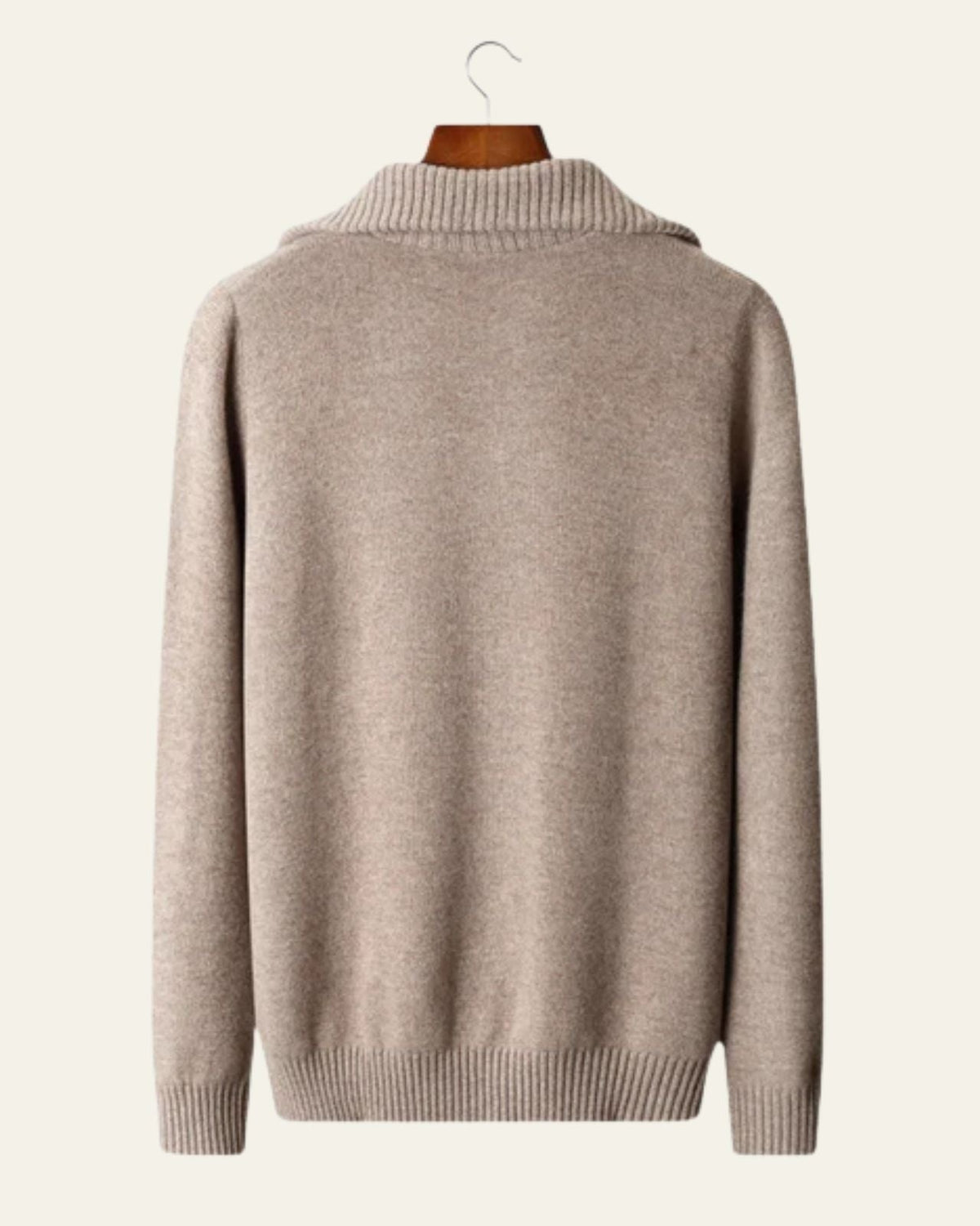 Men's Structured Cable Knit Quarter-Zip Pullover