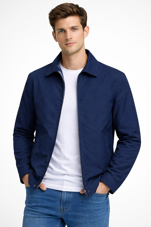 Men's Classic Zip-Up Harrington Jacket