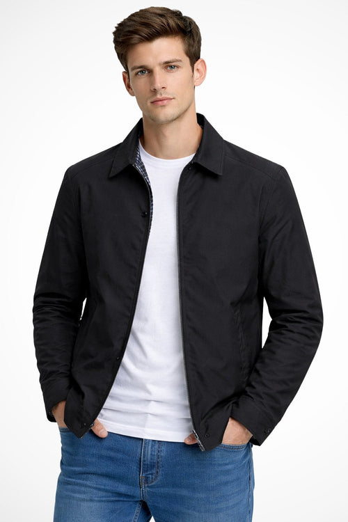 Men's Classic Zip-Up Harrington Jacket