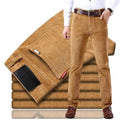 Men's Smart Straight-Fit Cotton Corduroy Trousers