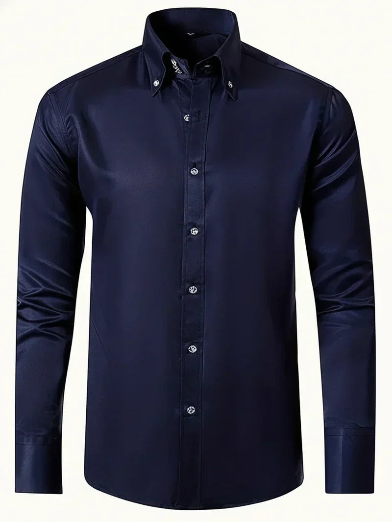 Men's Slim-Fit Button-Down Formal Shirt
