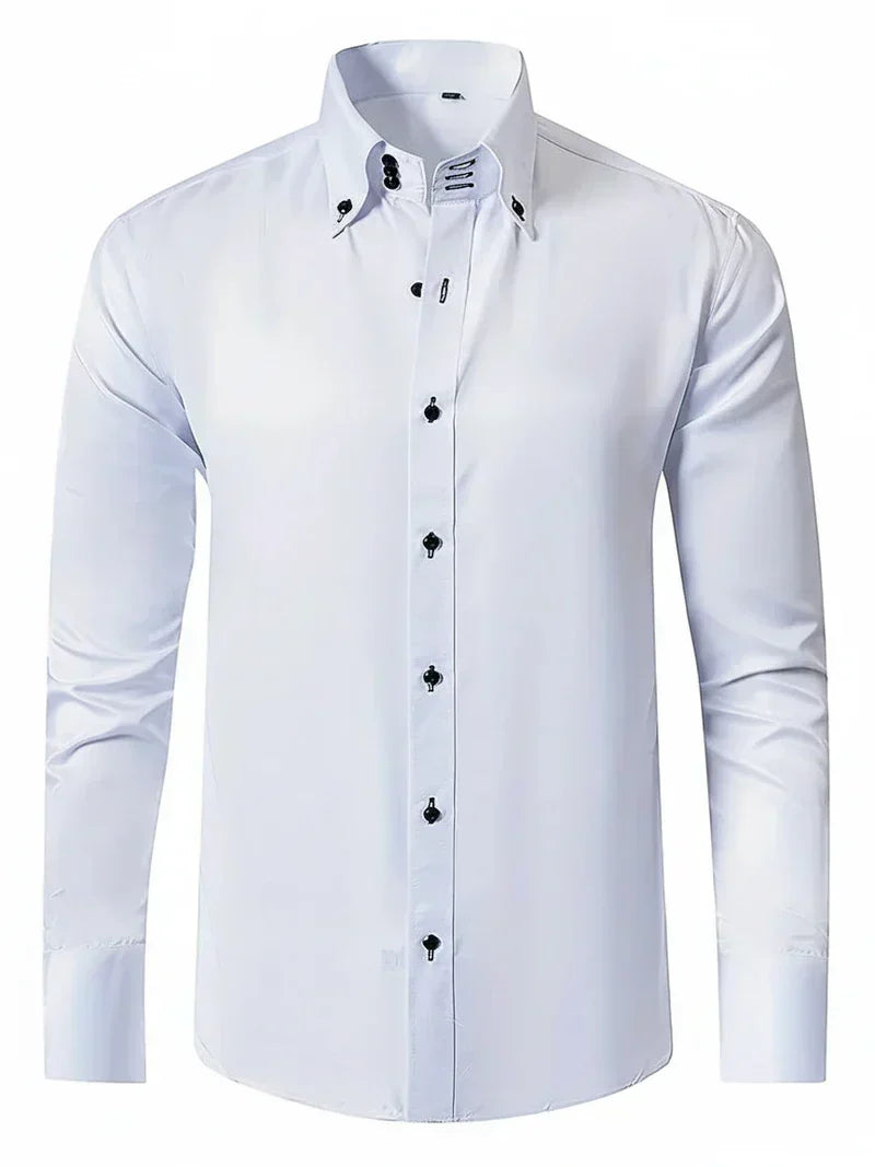 Men's Slim-Fit Button-Down Formal Shirt