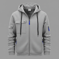 Men's Casual Zip-Up Hooded Utility Jacket