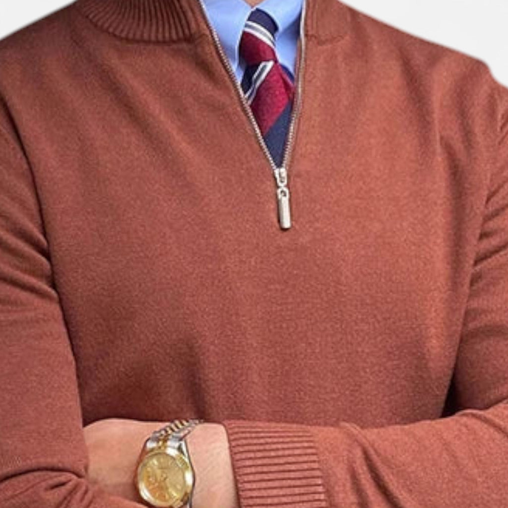 Men's Lightweight Smooth Knit Half-Zip Pullover