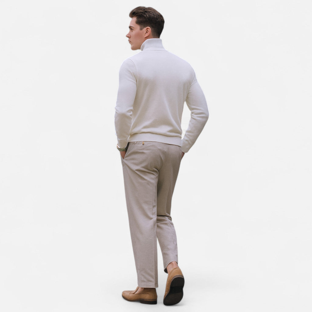 Men's Lightweight Smooth Knit Half-Zip Pullover