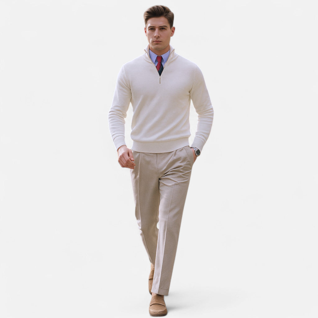 Men's Lightweight Smooth Knit Half-Zip Pullover
