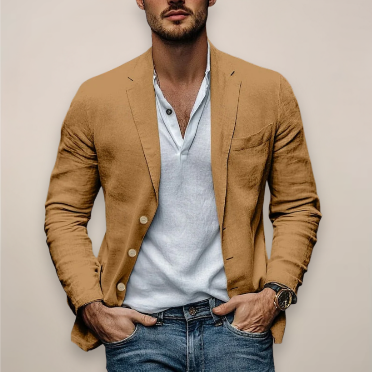 Men's Lightweight Narrow Lapel Tailored Blazer