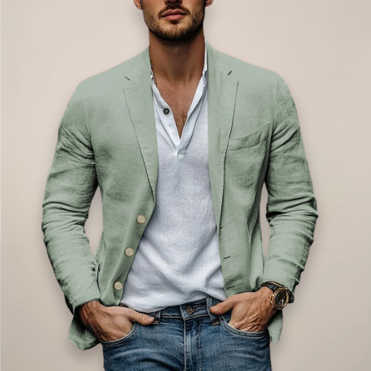 Men's Lightweight Narrow Lapel Tailored Blazer
