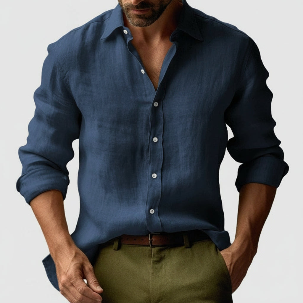 Men's Relaxed Retro Long Sleeve Shirt