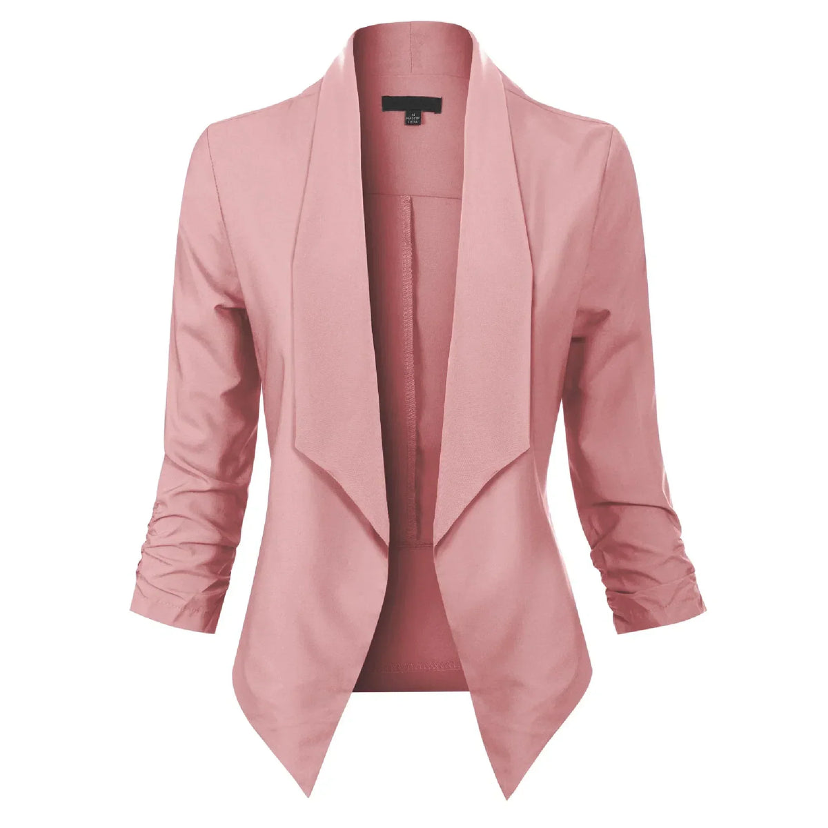 Women's Smart Edge-to-Edge Blazer with Ruched Sleeves