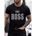 Men's Slim Crown Motif Embellished T-Shirt