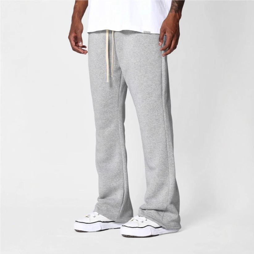Men's Relaxed Flared Cotton Fleece Joggers