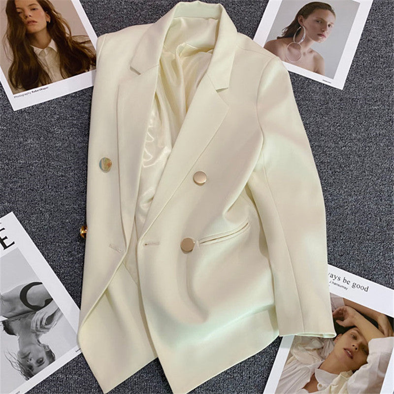 Women's Double-Button Oversized Tailored Blazer