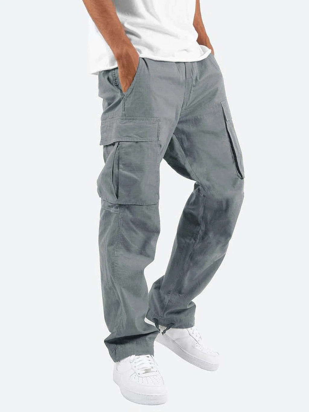 Men's Casual Relaxed Utility Cargo Trousers