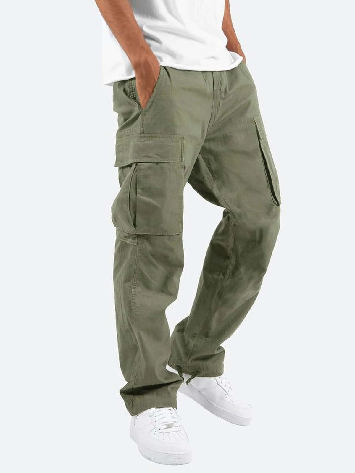 Men's Casual Relaxed Utility Cargo Trousers