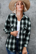 Women's Pocket-Detail Check Flannel Shacket