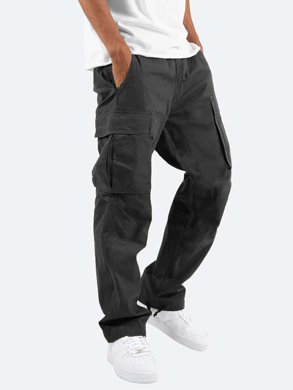 Men's Casual Relaxed Utility Cargo Trousers