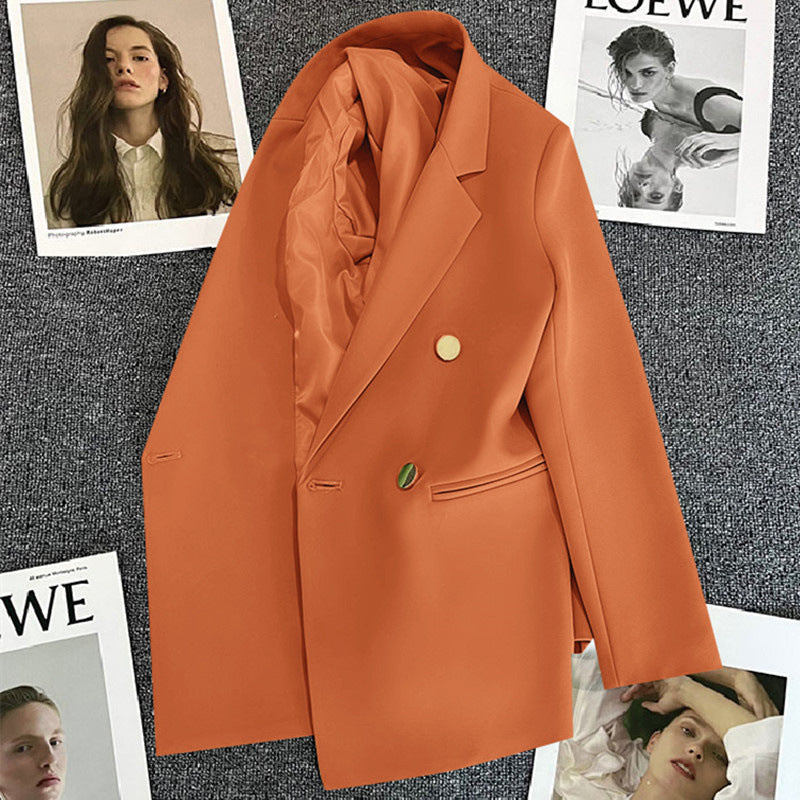 Women's Double-Button Oversized Tailored Blazer