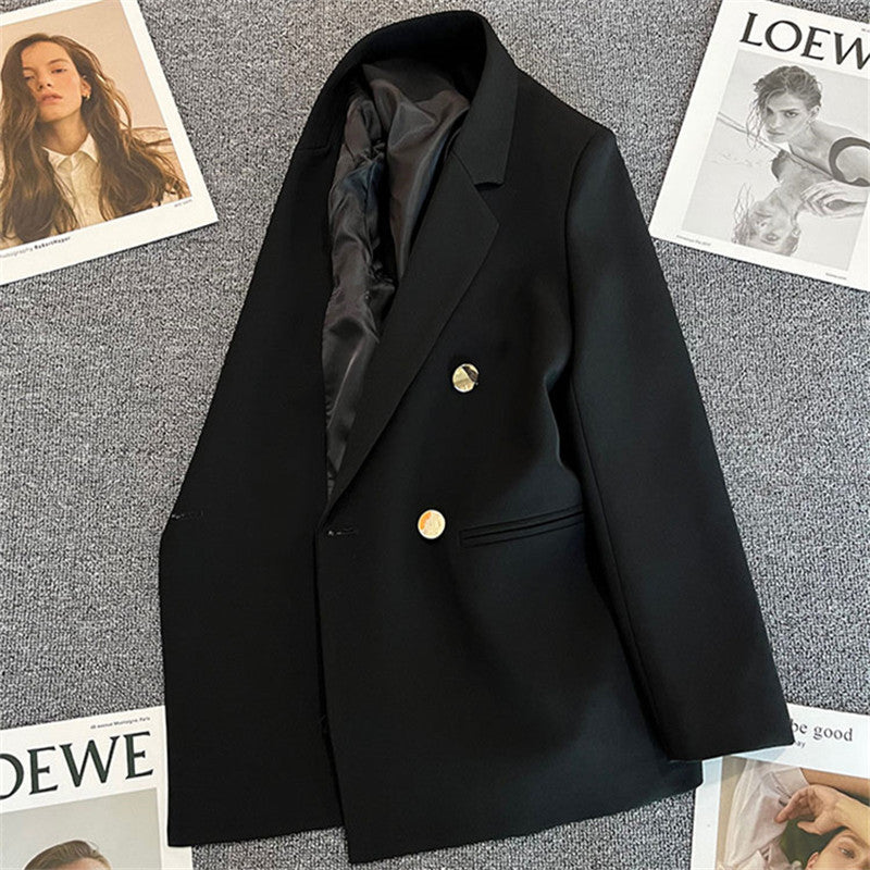 Women's Double-Button Oversized Tailored Blazer