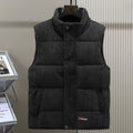 Men's Padded Cord High Collar Gilet