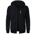 Men's Patterned Zip-Through Hooded Top