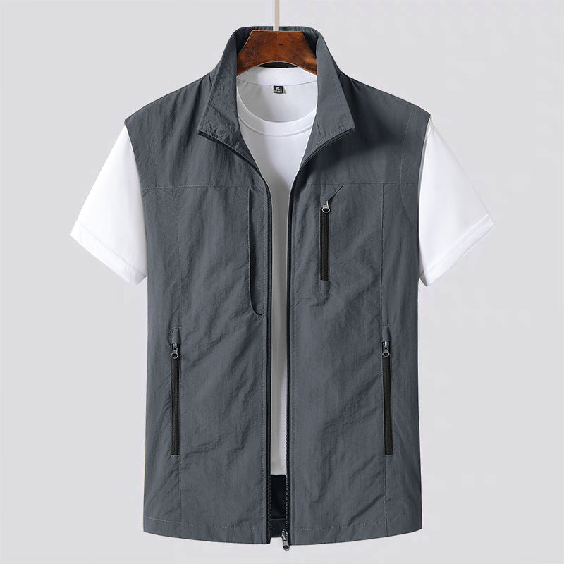 Men's Lightweight Utility Zip-Front Gilet