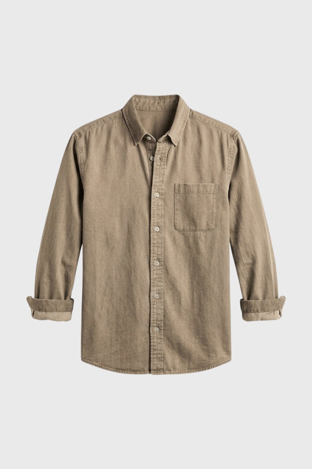 Men's Textured Chest Pocket Roll Sleeve Shirt