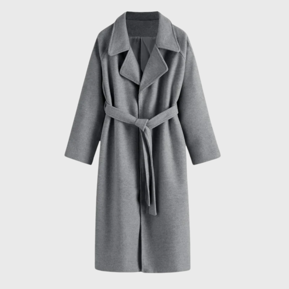 Women's Warm Belted Wool-Blend Topcoat