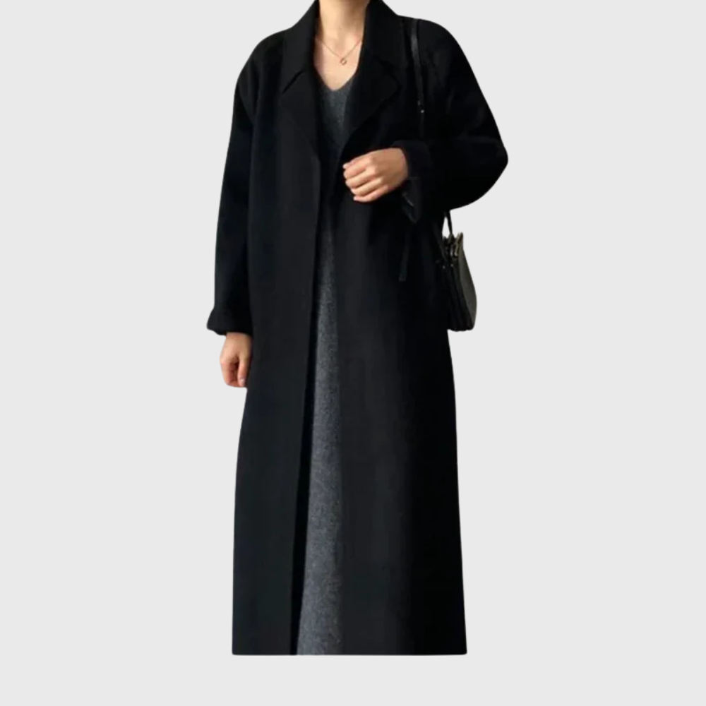 Women's Warm Belted Wool-Blend Topcoat