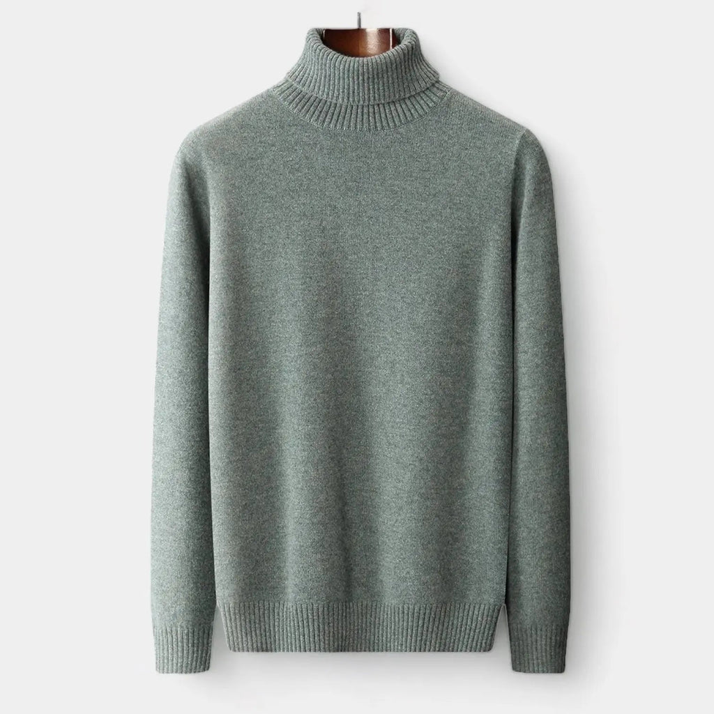 Men's Polished Merino Polo Neck Jumper
