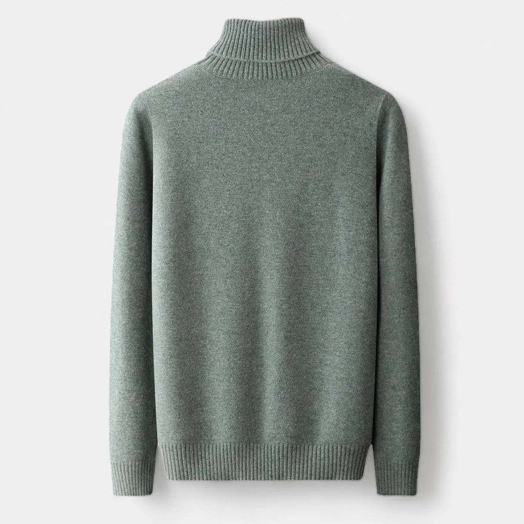 Men's Polished Merino Polo Neck Jumper