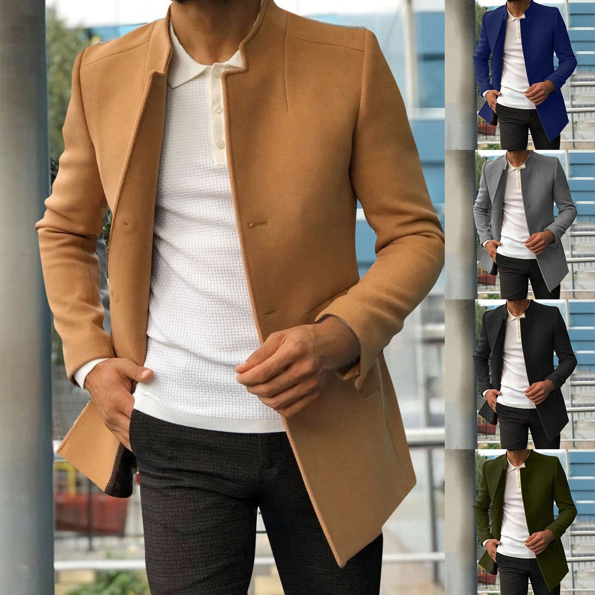 Men's Smart Tailored Tweed Business Jacket