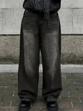Men's Relaxed Baggy Wide-Leg Denim Trousers