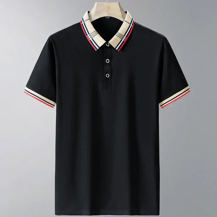Men's Smart Contrast Collar Piqué Polo
