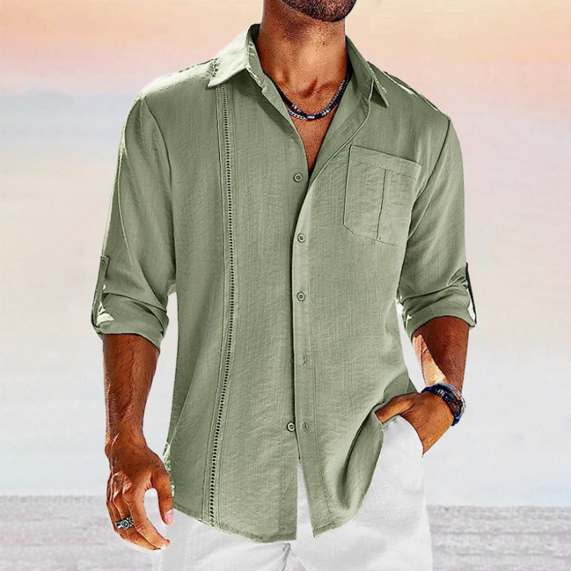 Men's Decorative Stitch Casual Shirt